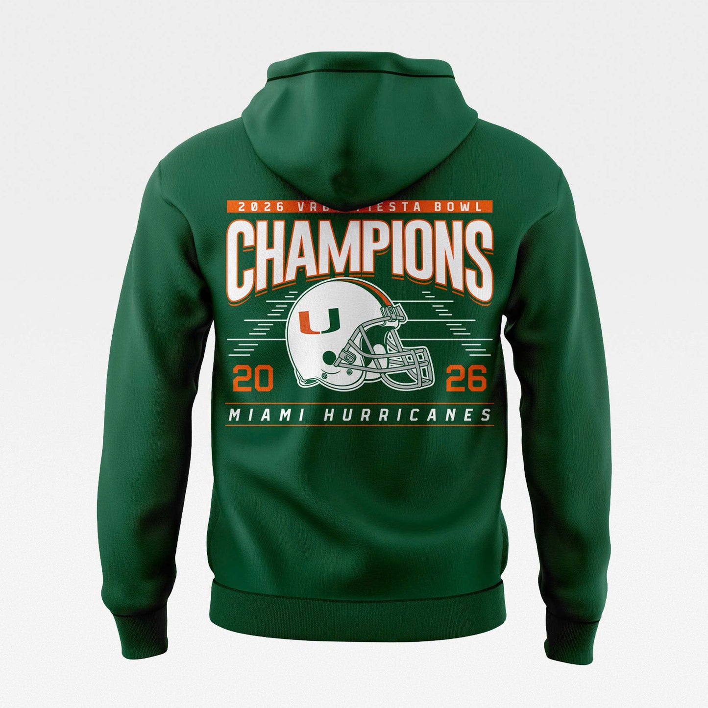 Miami Hurricanes 2026 Fiesta Bowl Champions Hoodie – Green