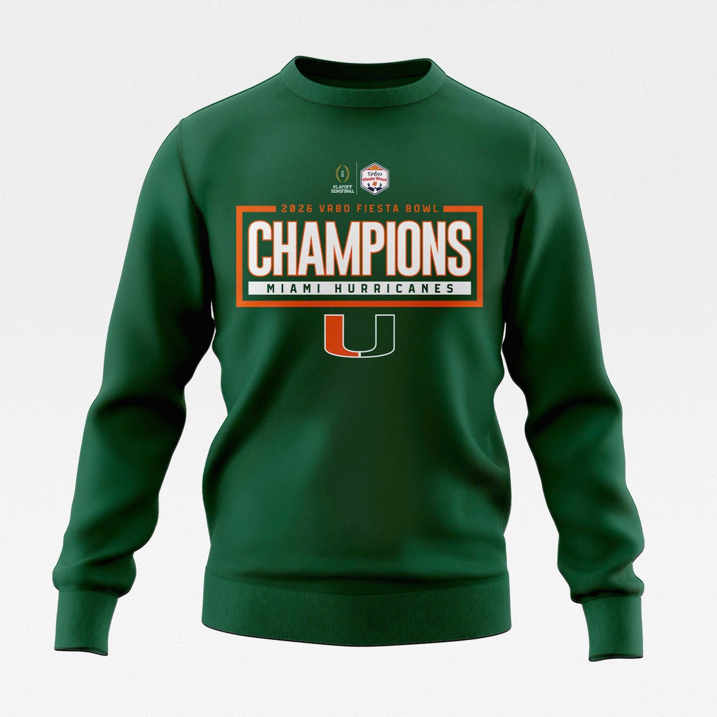 Miami Hurricanes 2026 Fiesta Bowl Champions Sweatshirt – Green