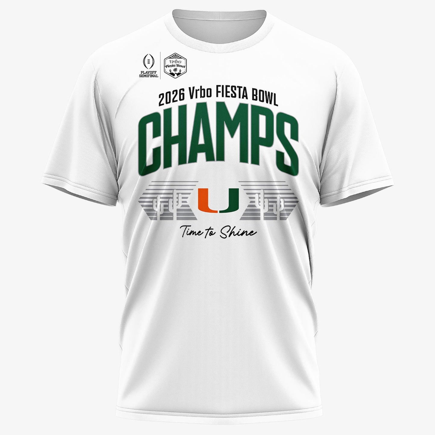 Miami Hurricanes 2026 Fiesta Bowl Champions Locker Room T-shirt – White