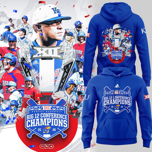 Jayhawks B12 Conference Champions ⚾🏆 Hoodie-ND05162611