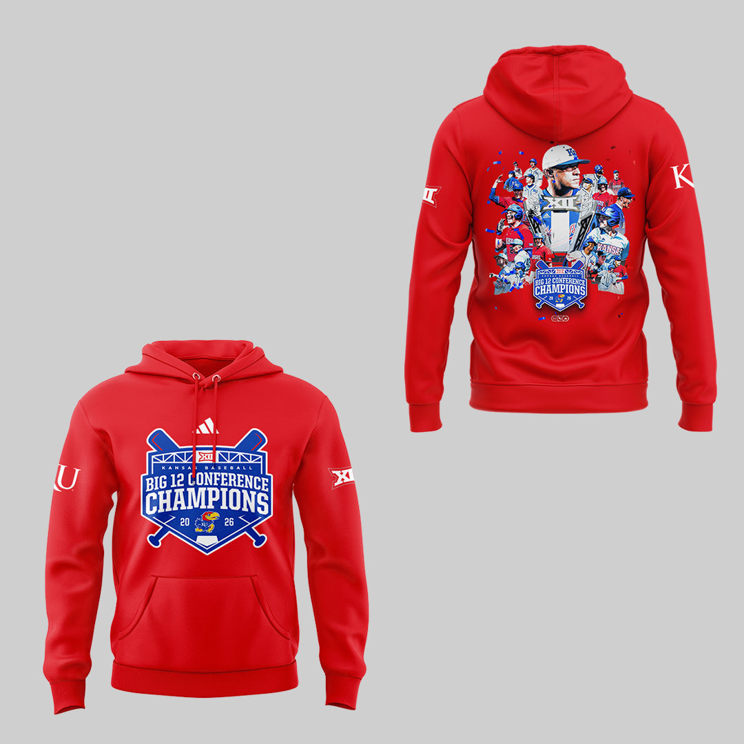 Jayhawks B12 Conference Champions ⚾🏆 Hoodie-ND05162612