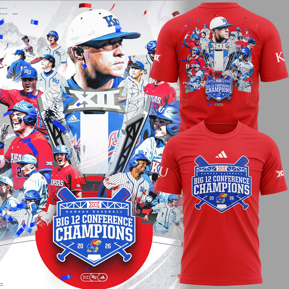 Jayhawks B12 Conference Champions ⚾🏆 Shirt-ND05162613