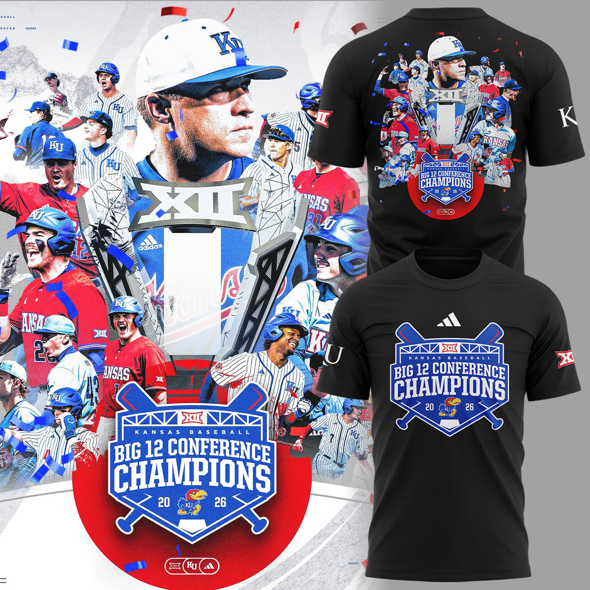 Jayhawks B12 Conference Champions ⚾🏆 Shirt-ND05162614