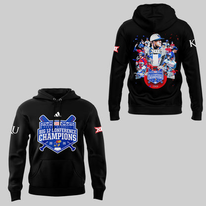 Jayhawks B12 Conference Champions ⚾🏆 Hoodie-ND05162615