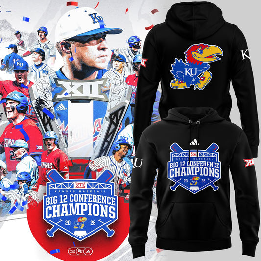 Jayhawks B12 Conference Champions ⚾🏆 Hoodie-ND05162616