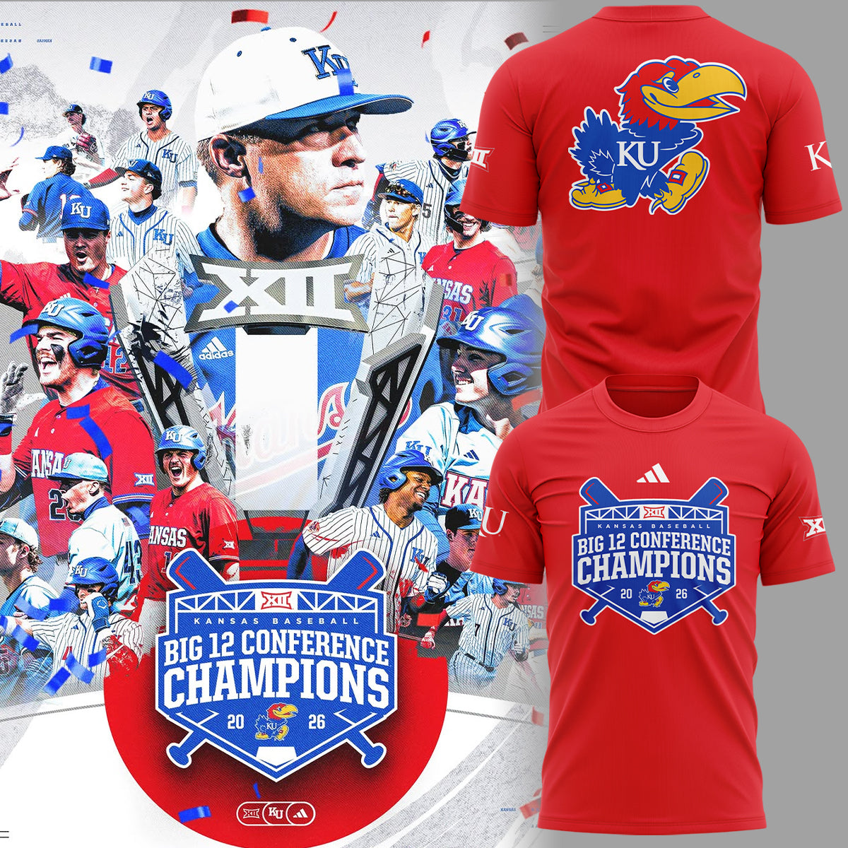 Jayhawks B12 Conference Champions ⚾🏆 Shirt-ND05162618