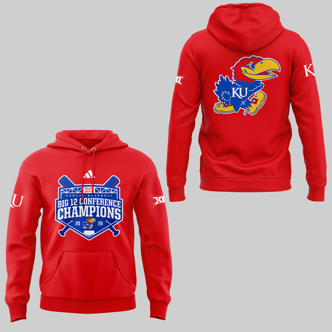 Jayhawks B12 Conference Champions ⚾🏆 Hoodie-ND05162619