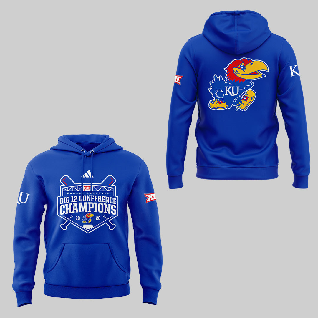 Jayhawks B12 Conference Champions ⚾🏆 Hoodie-ND05162620