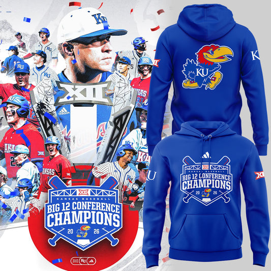 Jayhawks B12 Conference Champions ⚾🏆 Hoodie-ND05162620