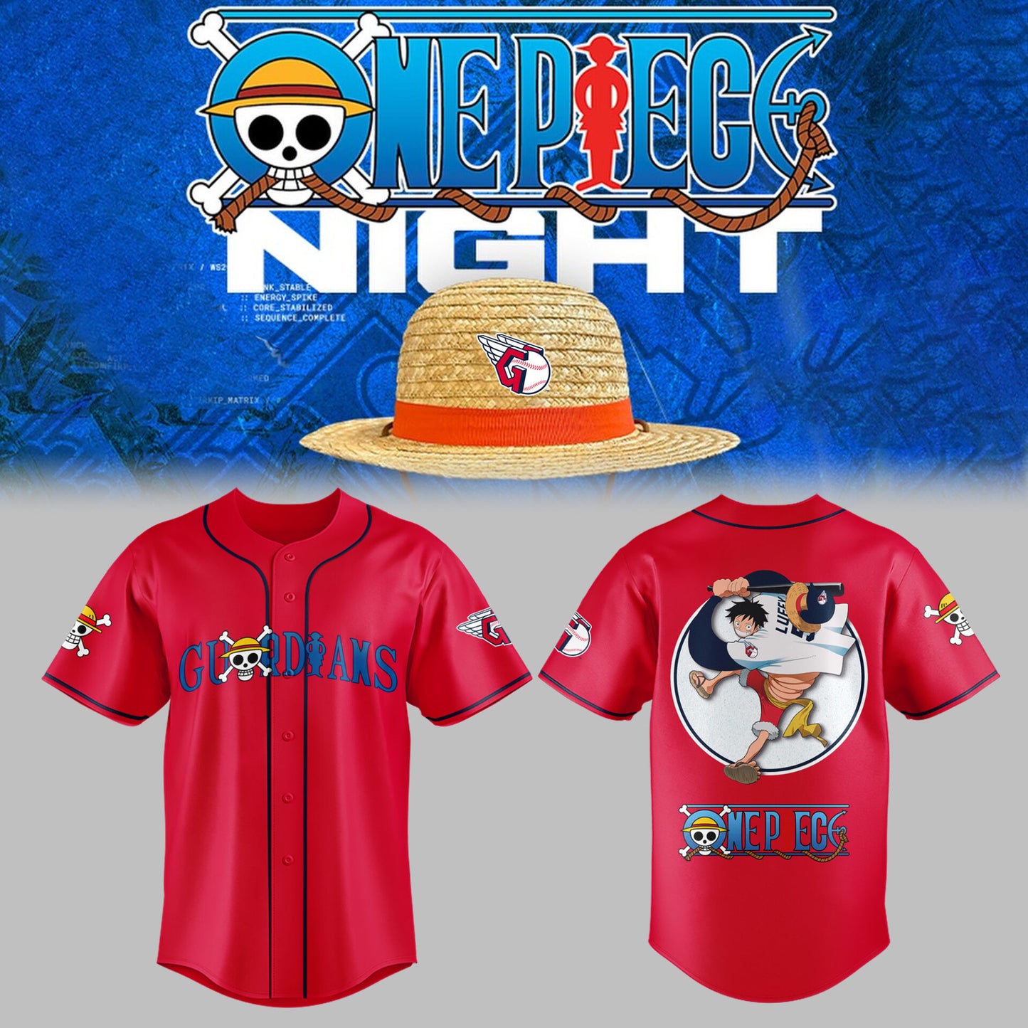 CLE ⚾ One Piece Night Jersey-ND05282620