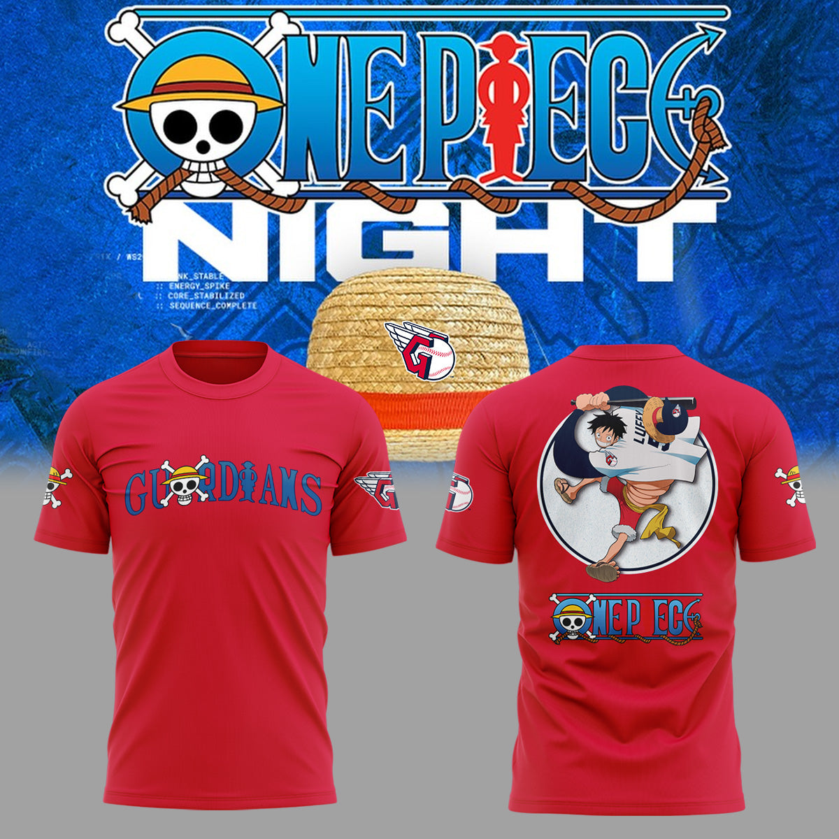 CLE ⚾ One Piece Night TShirt-ND05282621