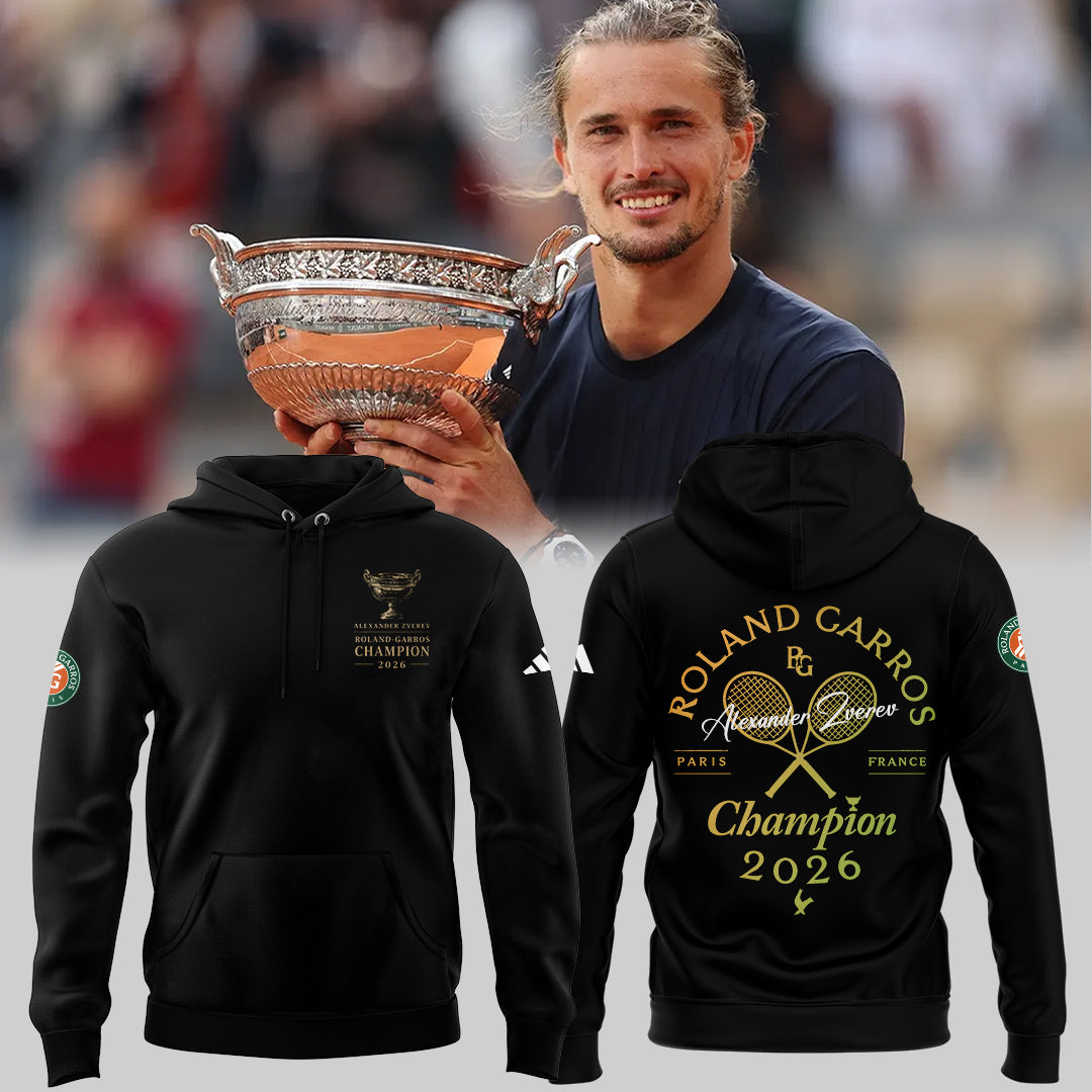 Alexander Zverev 2026 Roland-Garros Champions 🎾🏆 Hoodie-ND06082610