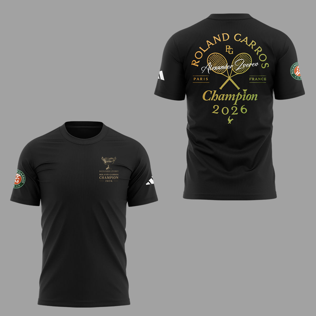 Alexander Zverev 2026 Roland-Garros Champions 🎾🏆Shirt-ND06082612