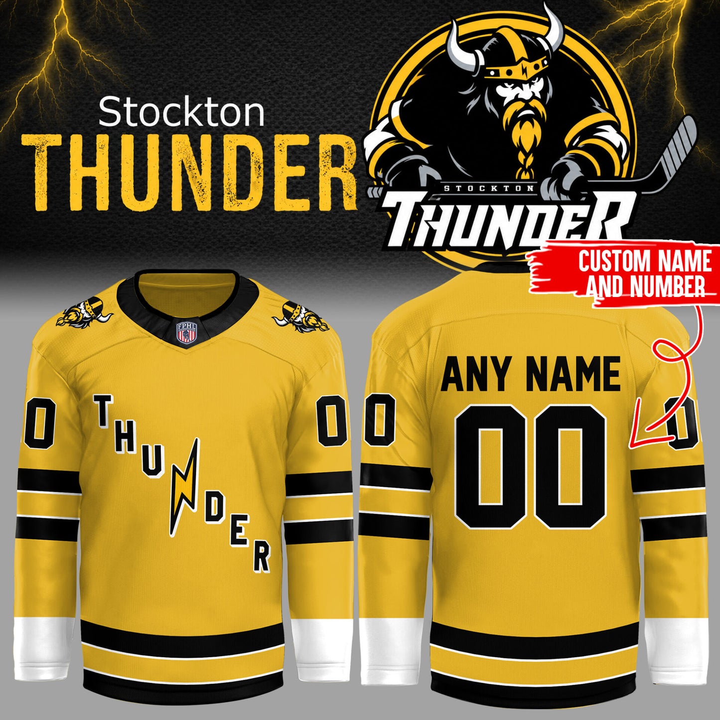 Limited Edition Stockton Thunder 🏒 Custom Jersey-ND06122608