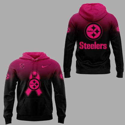 Limited Edition Steelers Football Breast Cancer Hoodie-ND07102549