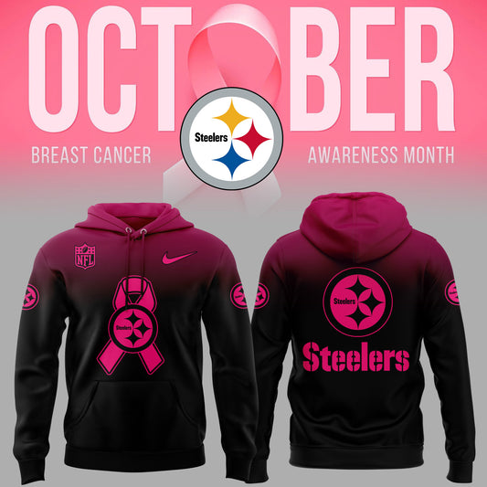 Limited Edition Steelers Football Breast Cancer Hoodie-ND07102549