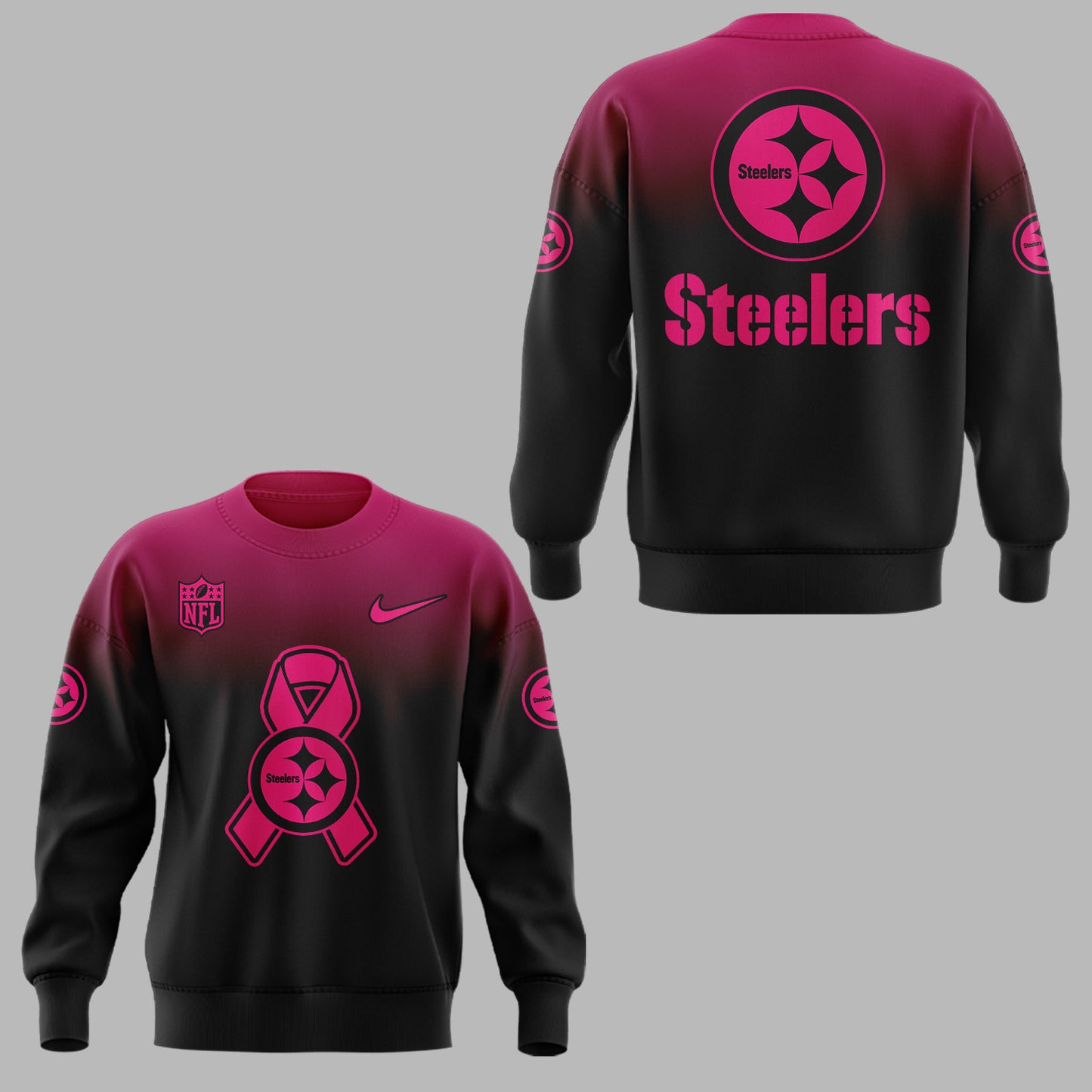 Limited Edition Steelers Football Breast Cancer Sweatshirt-ND07102550