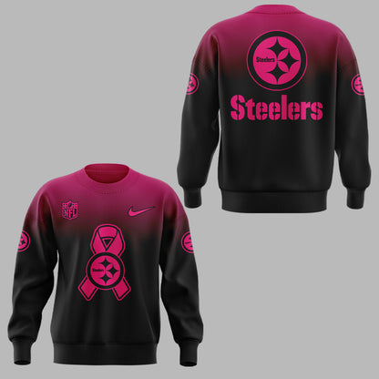 Limited Edition Steelers Football Breast Cancer Sweatshirt-ND07102550