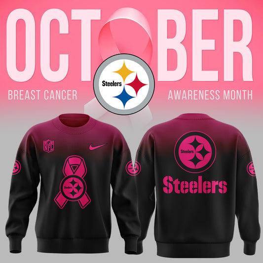 Limited Edition Steelers Football Breast Cancer Sweatshirt-ND07102550