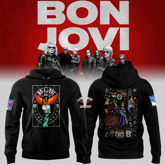 Limited Edition Bon Jovi Forever Tour 2026 Hoodie-ND07202617