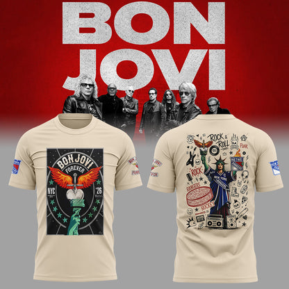 Limited Edition Bon Jovi Forever Tour 2026 tshirt-ND07202619