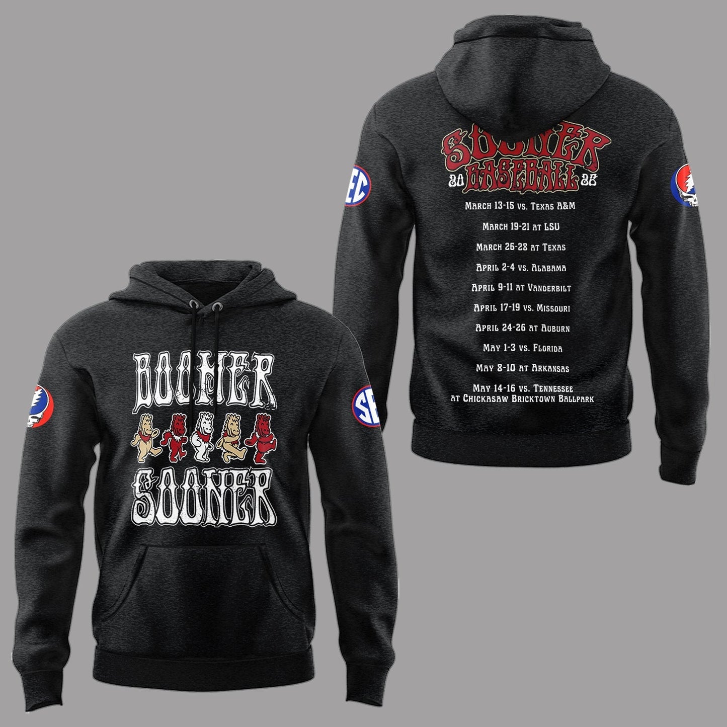 Limited Edition Grateful Sooners 💀⚾ Hoodie