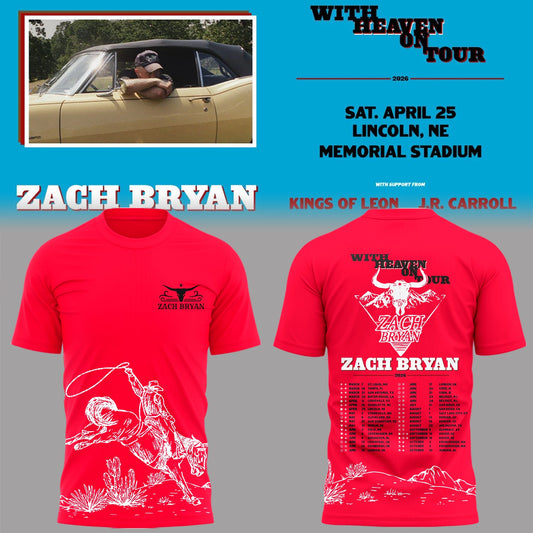 Limited Edition “With Heaven On Tour 2026” at Memorial Stadium Shirt