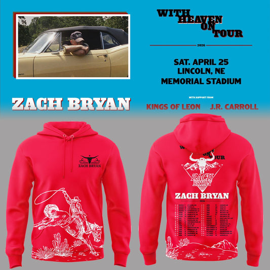 Limited Edition “With Heaven On Tour 2026” at Memorial Stadium Hoodie