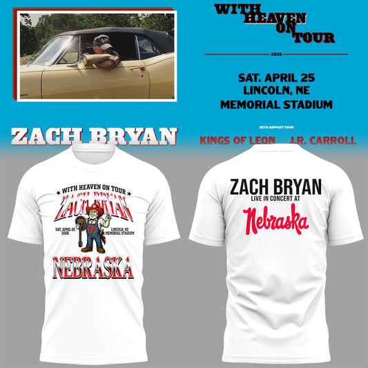 Limited Edition “With Heaven On Tour 2026” at Memorial Stadium Tshirt