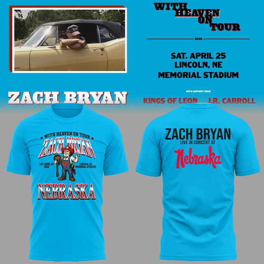 Limited Edition “With Heaven On Tour 2026” at Memorial Stadium Tshirt