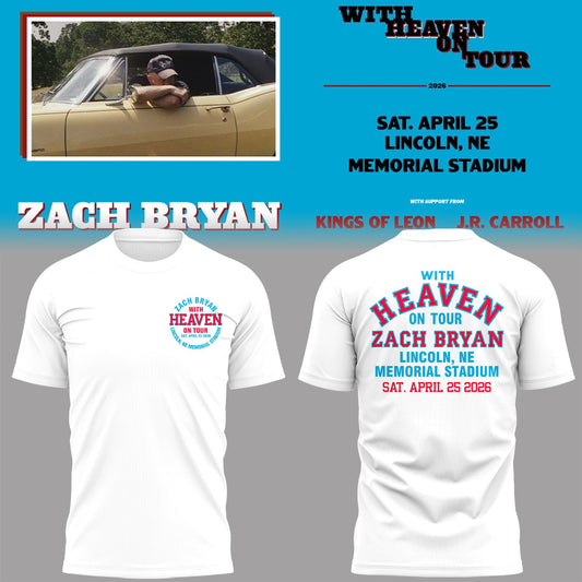Limited Edition “With Heaven On Tour 2026” at Memorial Stadium Shirt