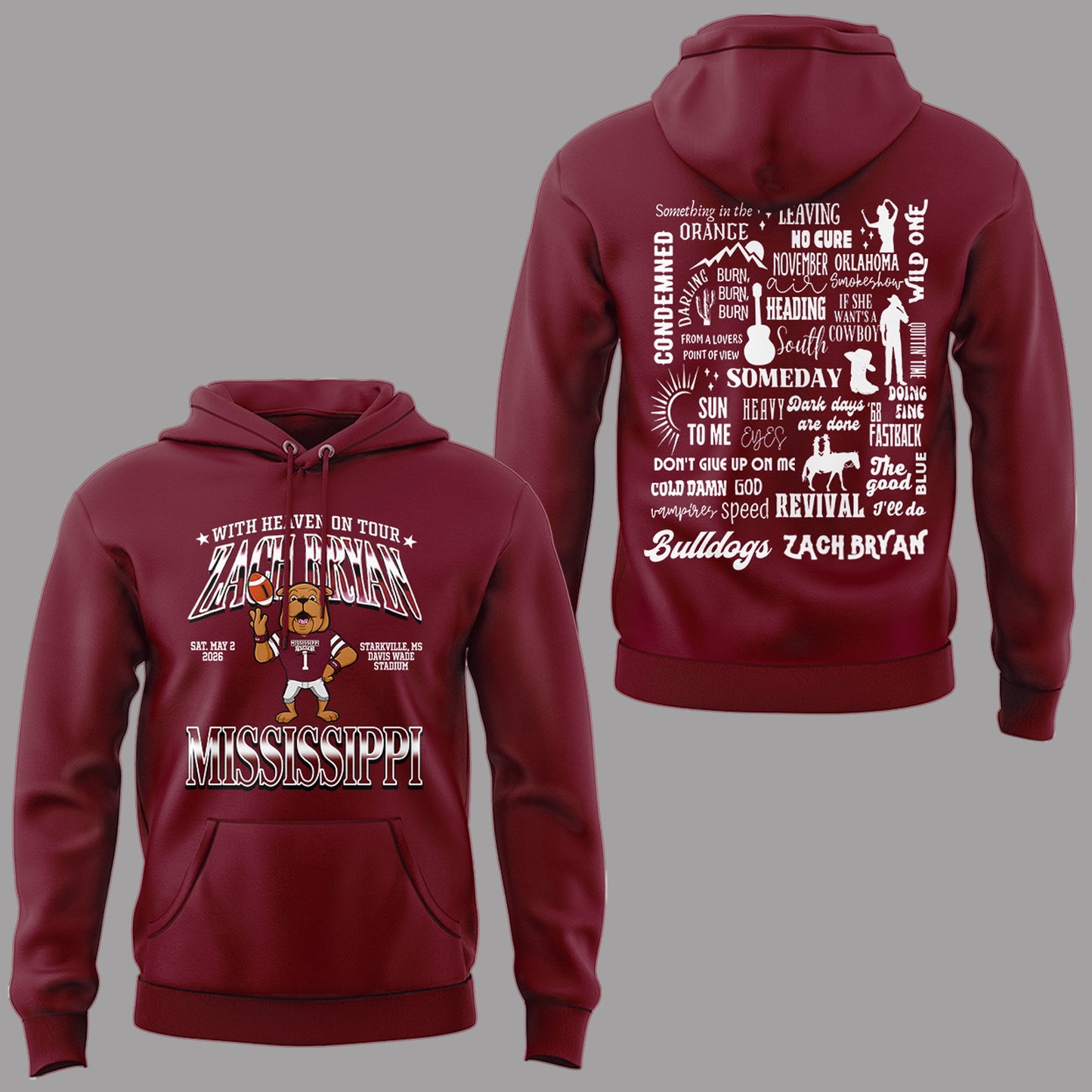 Limited Edition “With Heaven On Tour 2026” at Davis Wade Stadium Hoodie-PA042826012