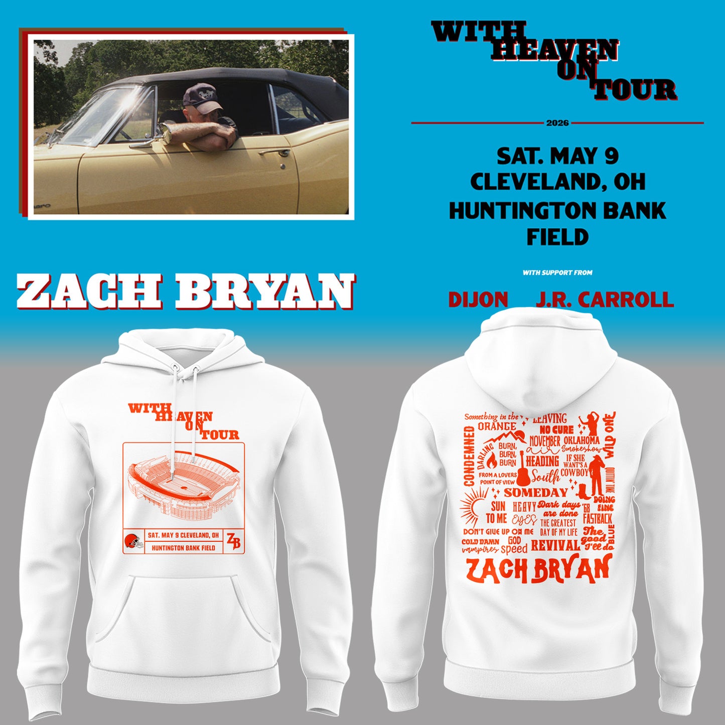 Limited Edition “With Heaven On Tour 2026” at Huntington Bank Field Stadium Hoodie-PA050626022