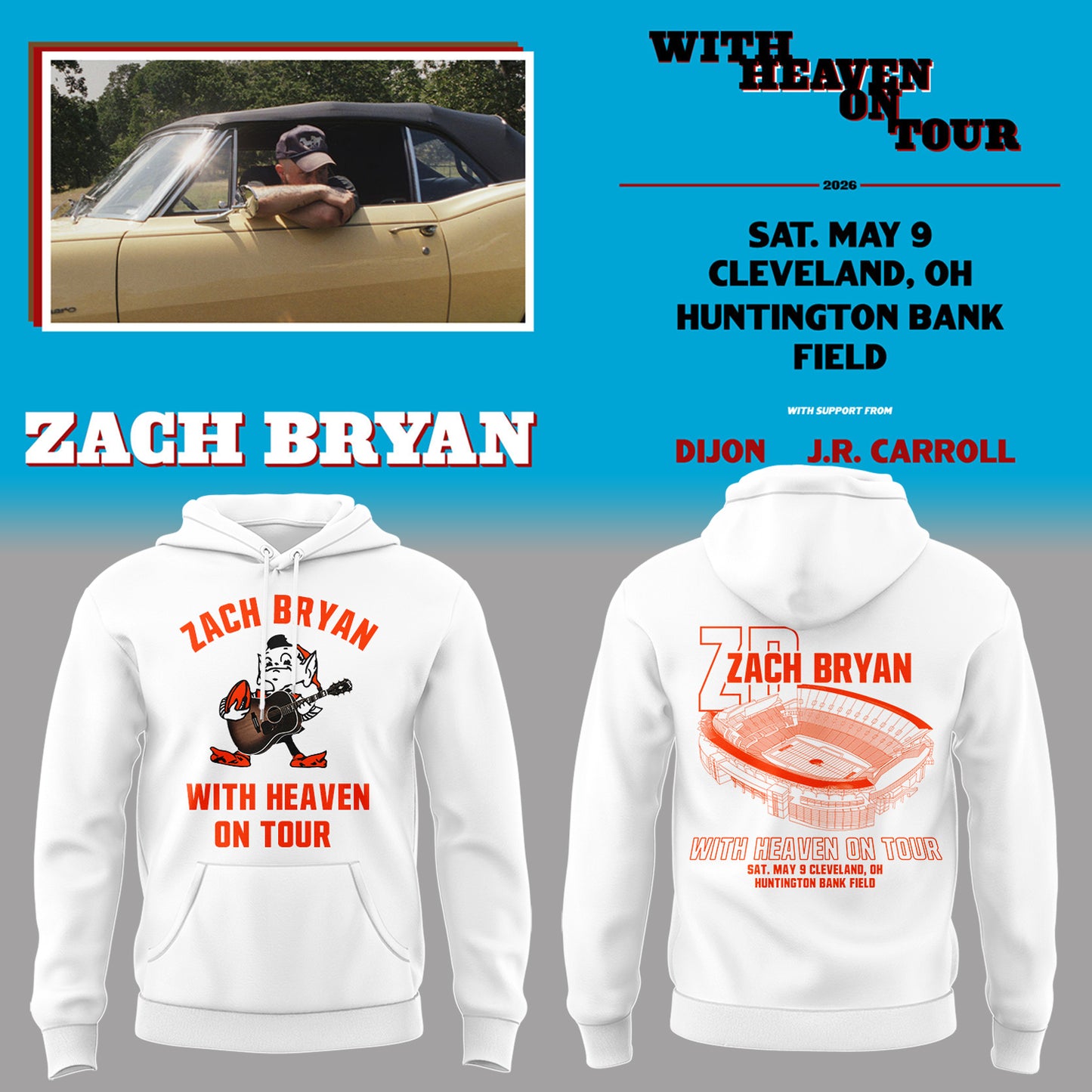 Limited Edition “With Heaven On Tour 2026” at Huntington Bank Field Stadium Hoodie-PA050626026