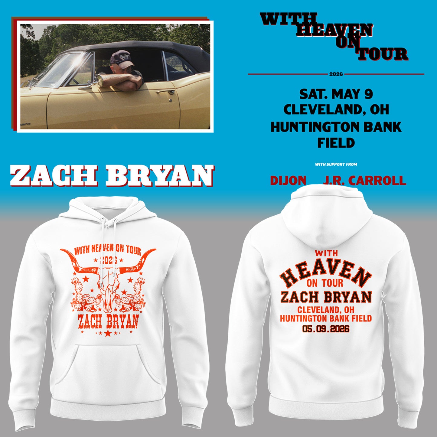 Limited Edition “With Heaven On Tour 2026” at Huntington Bank Field Stadium Hoodie-PA050626030