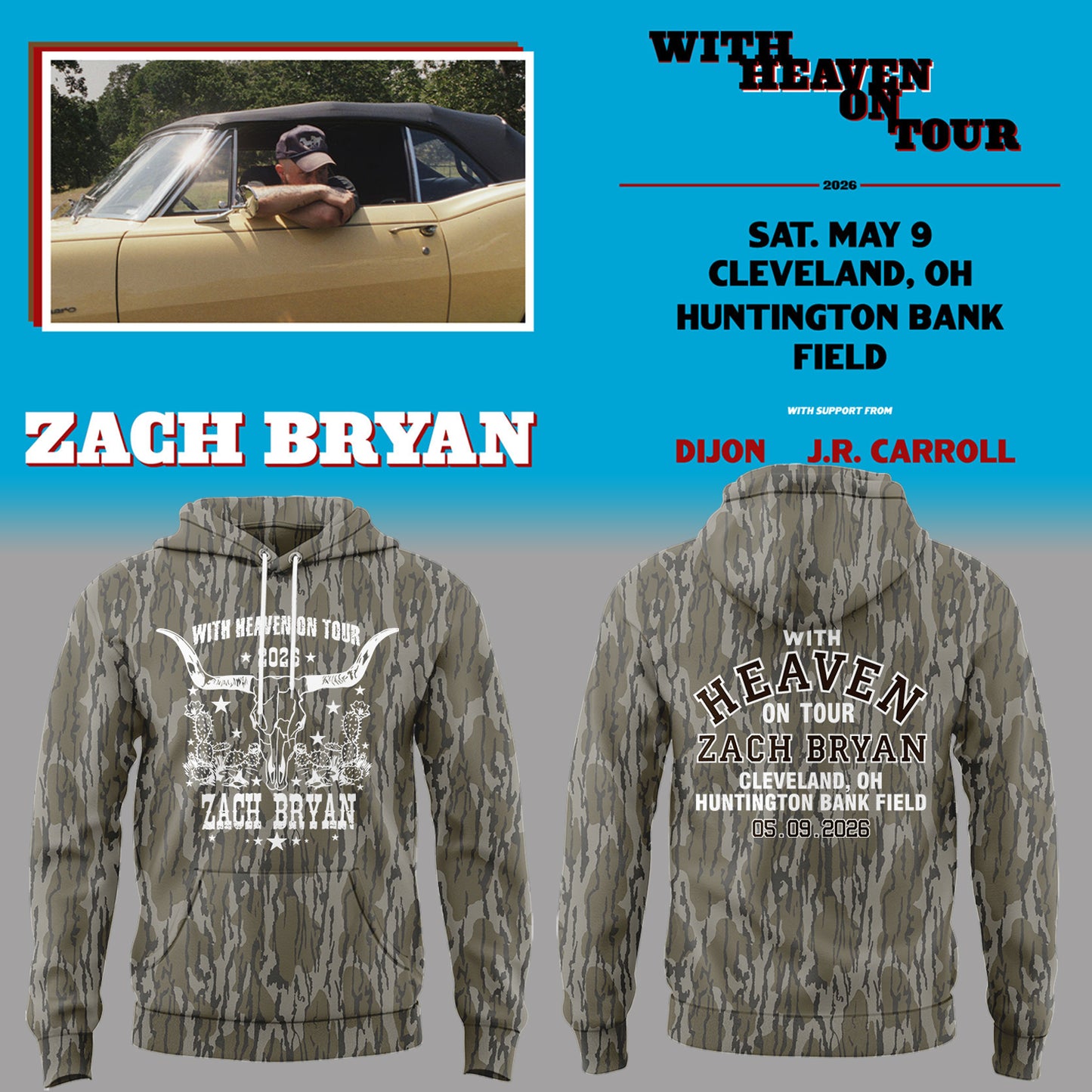 Limited Edition “With Heaven On Tour 2026” at Huntington Bank Field Stadium Hoodie-PA050626032