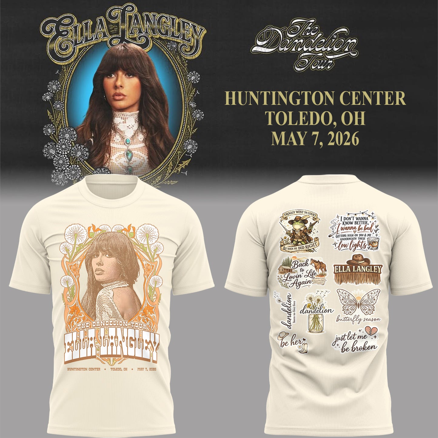 E.Langley “The Dandelion Tour” at Huntington Center Shirt-PA050726019