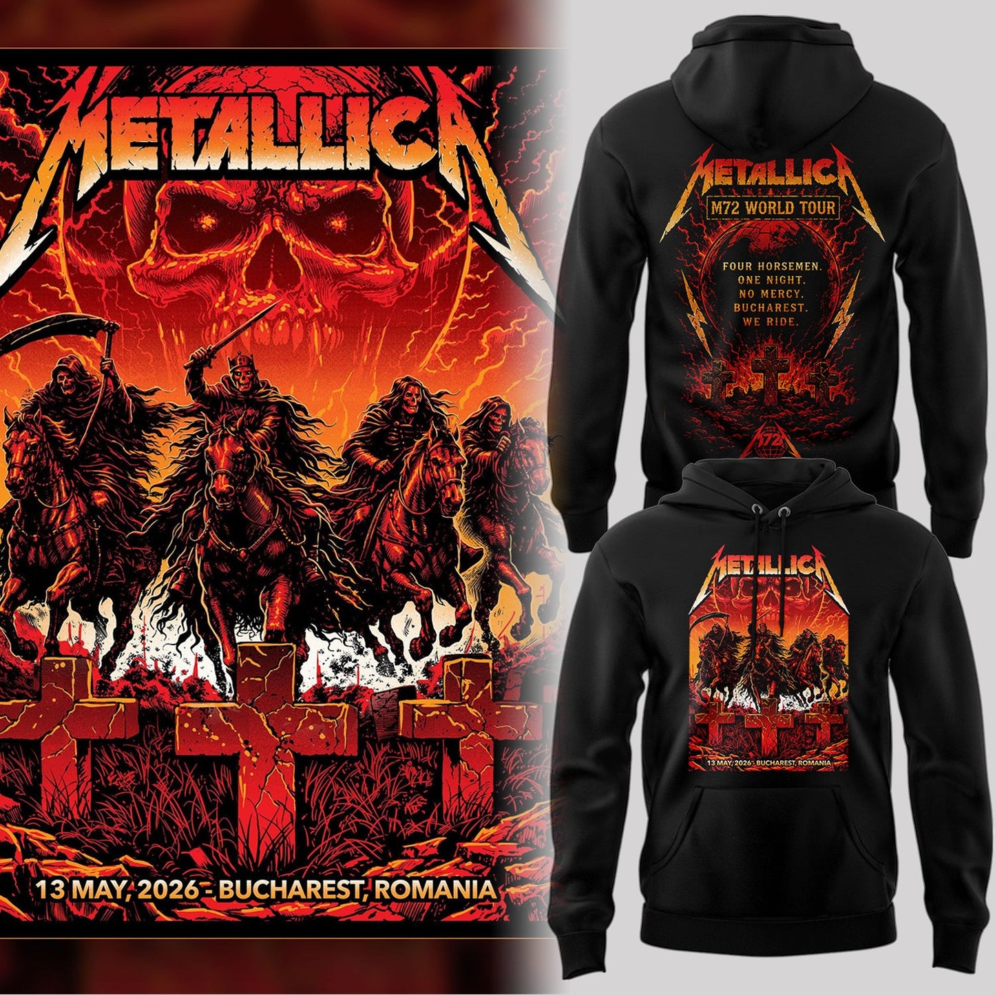 Limited Edition MTLC World Tour At Bucharest, Romania Hoodie