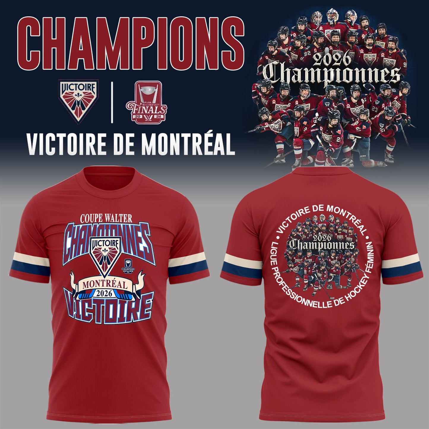 Limited Edition 2026 PWHL WALTER CUP CHAMPIONS Shirt-PA052126007