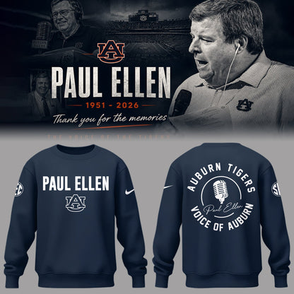“Remembering Paul Ellen – The Voice of Auburn”🎙️🐅Sweatshirt