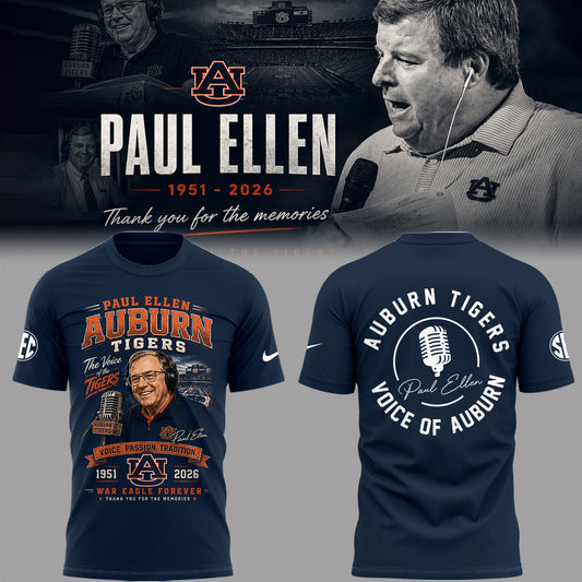 “Remembering Paul Ellen – The Voice of Auburn”🎙️🐅Shirt