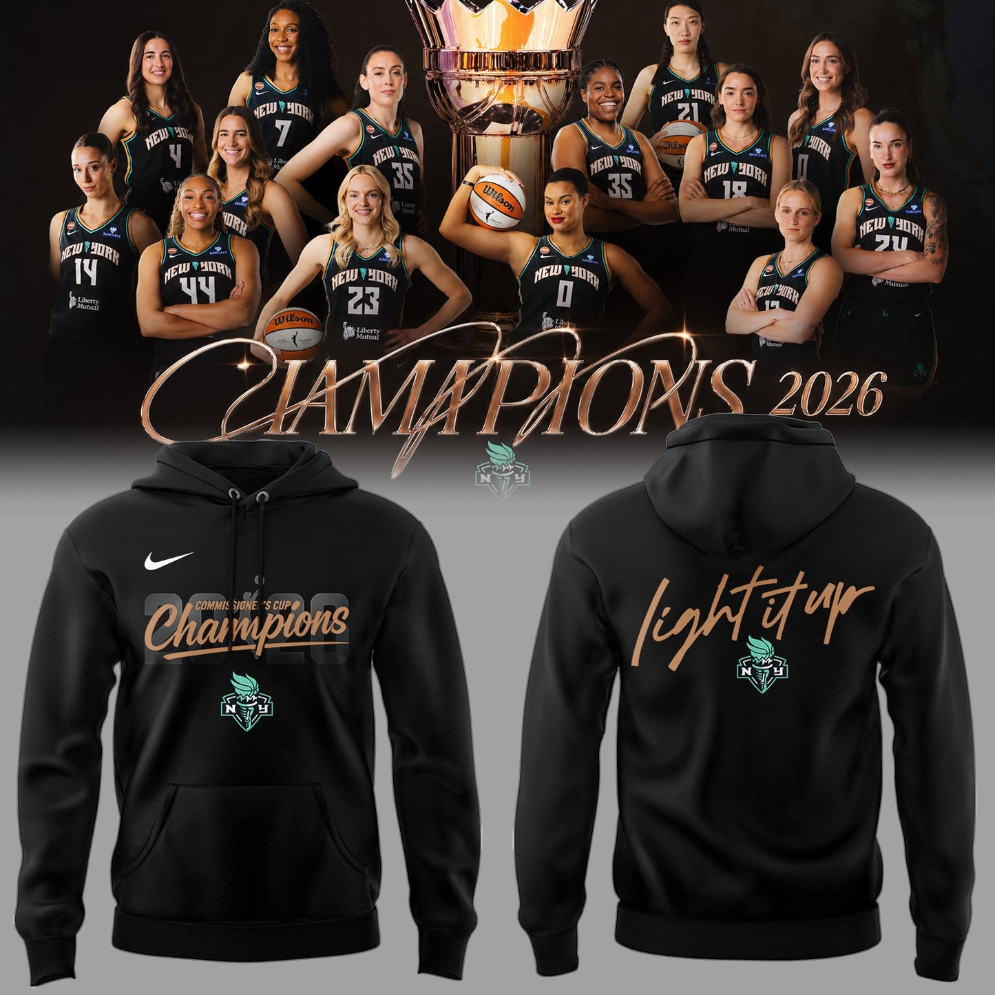 Liberty 🗽2026 Commissioner’s Cup Champions 🏀🏆 Hoodie
