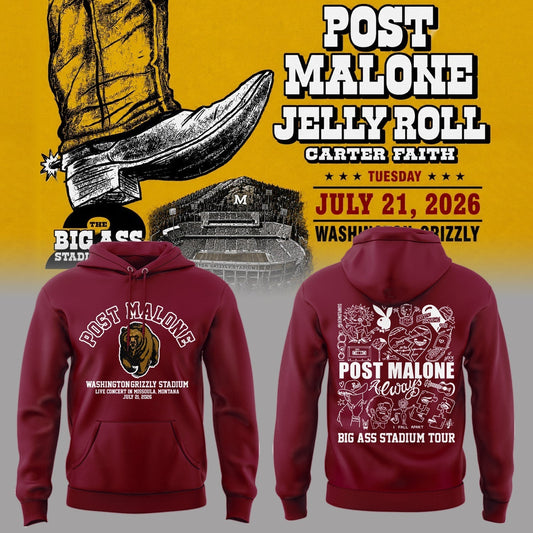 Limited Edition Big Ass Stadium Tour At Washington-Grizzly Stadium Hoodie