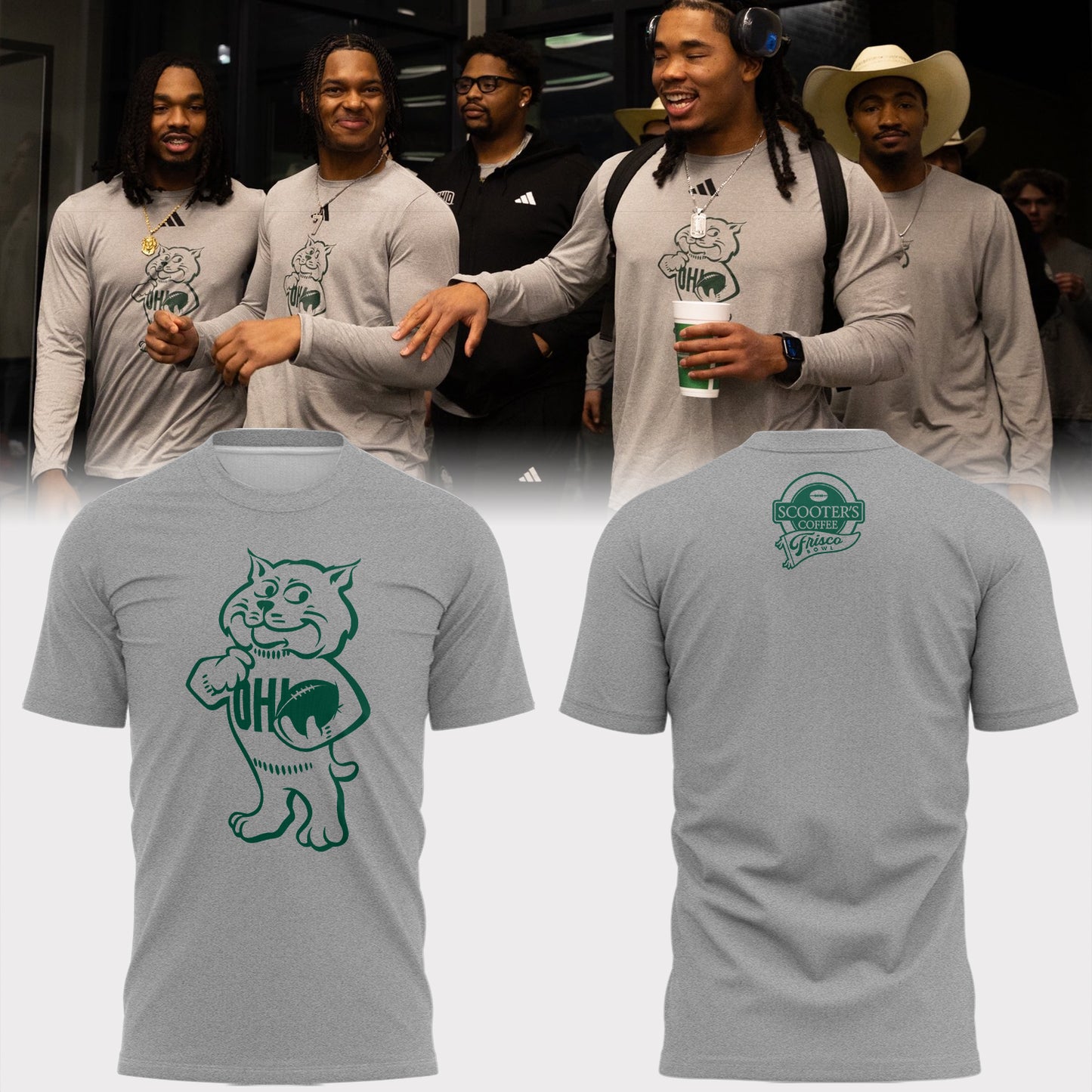 Limited Ohio Bobcats Football x Frisco Bowl 2025 TShirt-PA122325002
