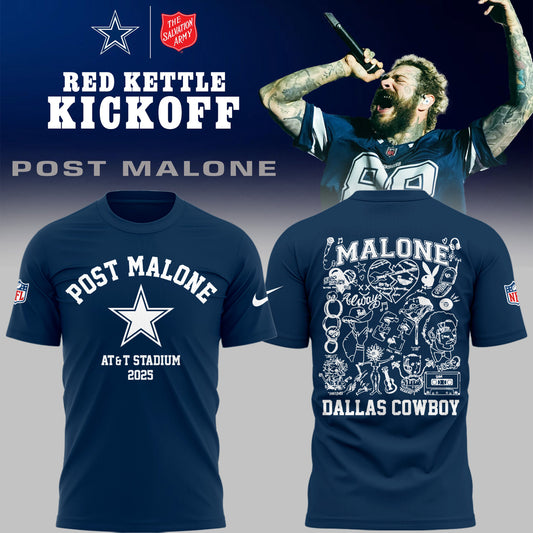 Limited Edition COW Football P.Malone Red Kettle Kickoff 25 navy TShirt-PU25112707