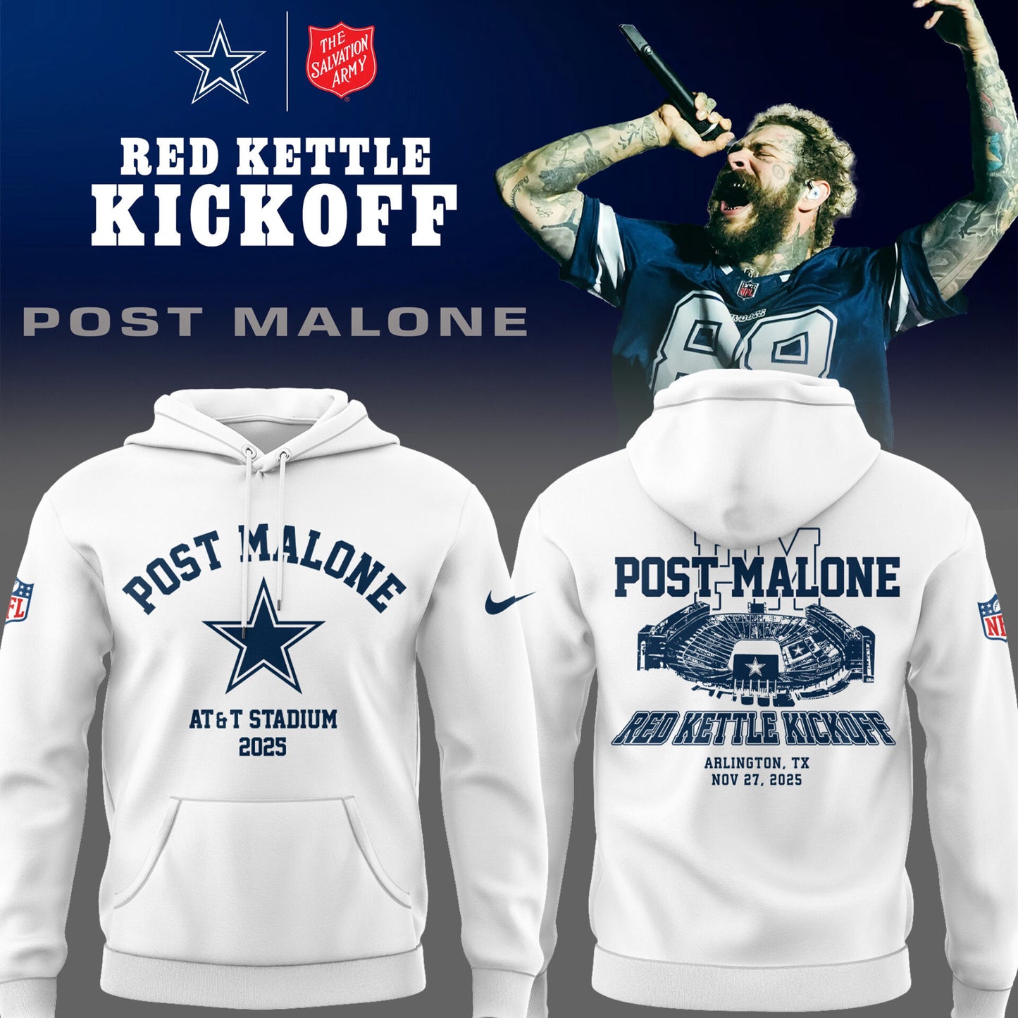 Limited Edition COW Football P.Malone Red Kettle Kickoff 25 Hoodie-PU25112712