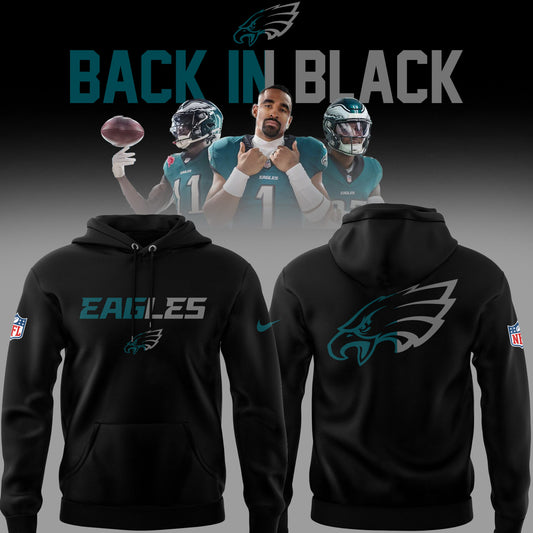 Limited Edition EAG 🏈 Back In Black Hoodie-PU25122402