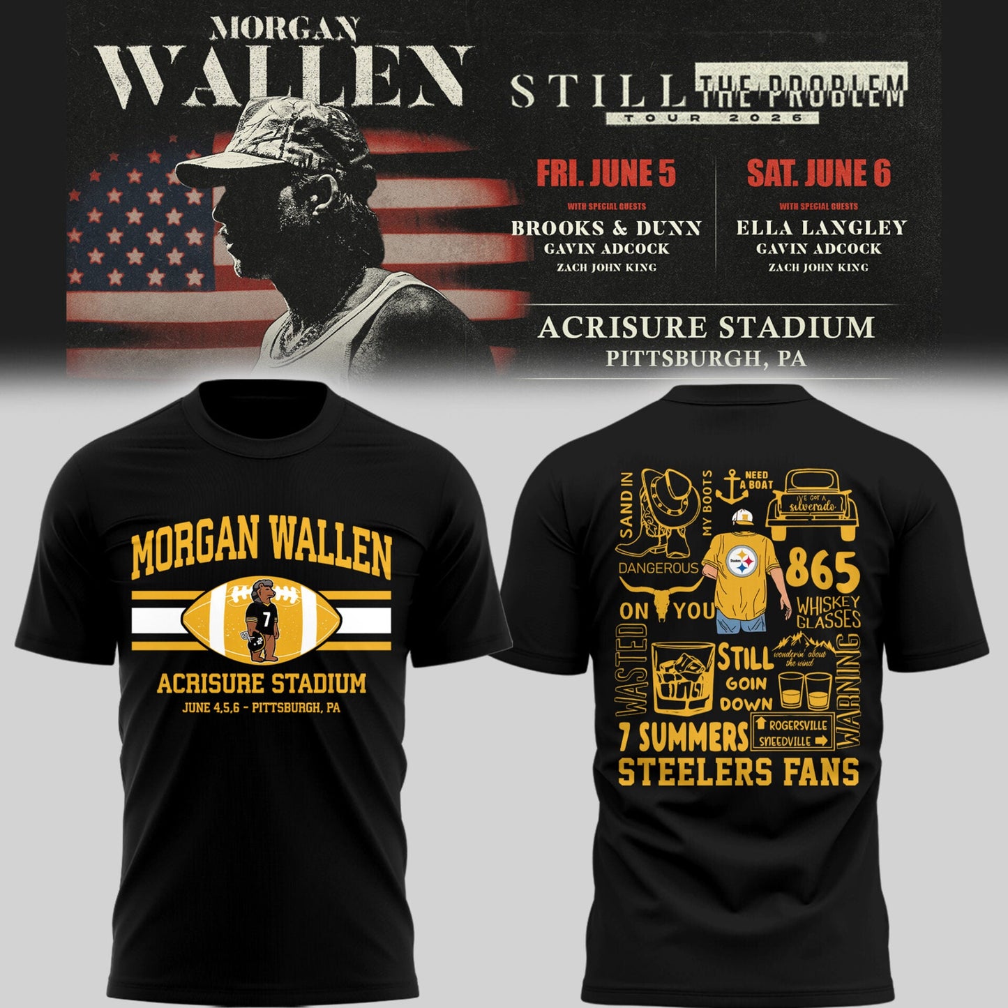 STEE x MW “Still The Problem Tour 2026” at Acrisure Stadium TShirt