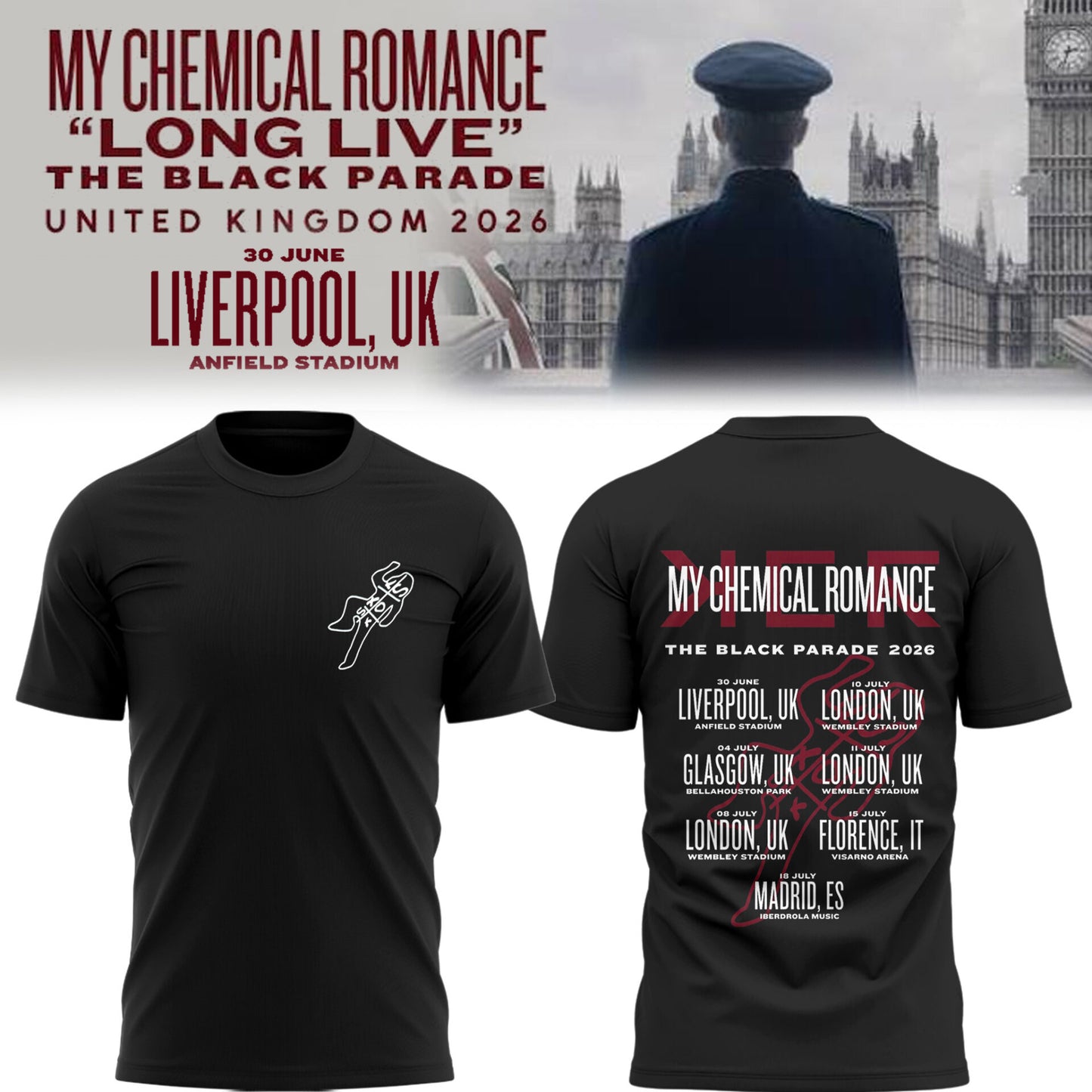 MCR The Black Parade TOUR 2026 TShirt-PU26062920
