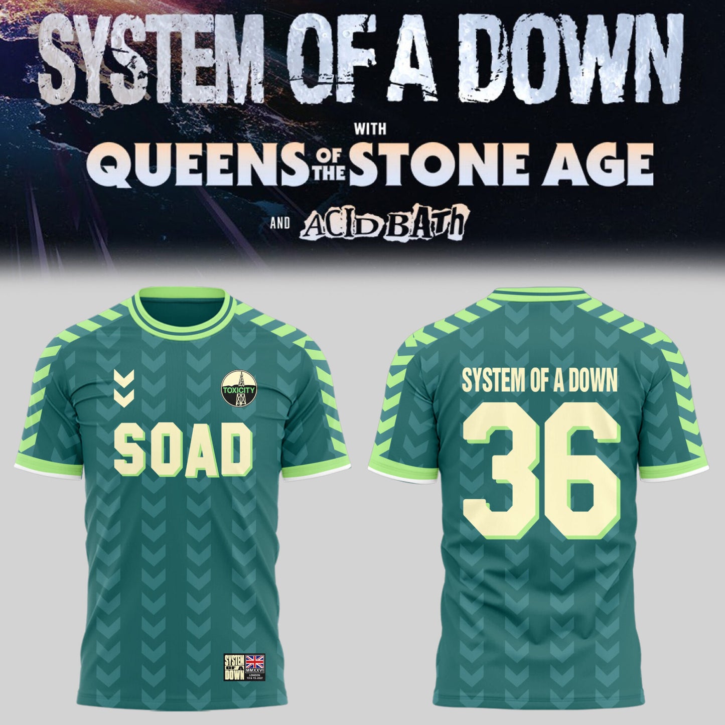 Limited Edition SOAD UK & Europe Stadium Tour 2026 T-Shirt-PU26071301